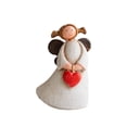 thumbnail image 4 of Estatua de ángel de niña, escultura de granja, decorativa, coleccionable, hecha a mano, arte artesanal Corazón, 4 of 9