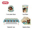 thumbnail image 3 of Juego de globos decorativos para cumpleaños de Vaiana Moana, vajilla, plato, vaso, fondo, kit de pancarta, suministros de decoración para fiesta temática de Disney Happy Baby, 3 of 5