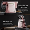 thumbnail image 4 of ELEHOLD Case for iPhone 16 Pro, Magnetic Wallet RFID Blocking Case,Leather Flip Cover with Card Holder,Rosegold, 4 of 11
