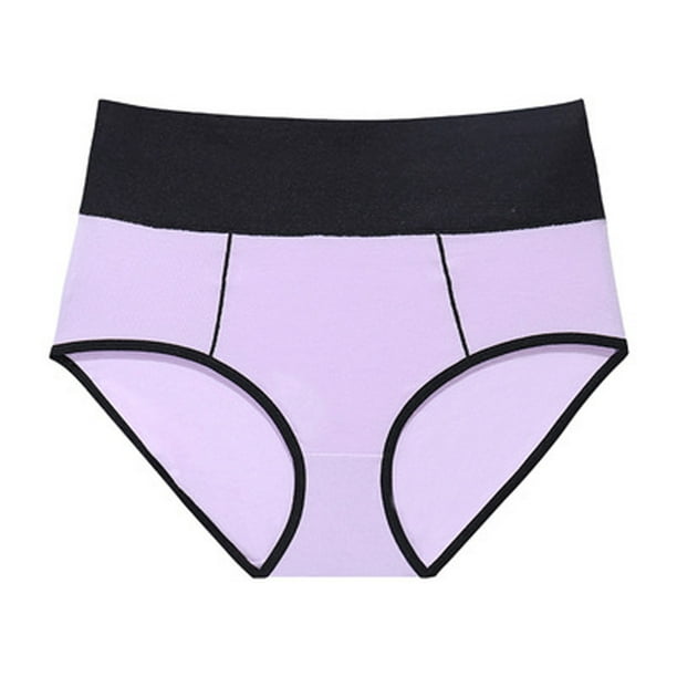 Lolmot Women Sexy Fashion High Waist Breathable Soft Stretch Underwear  Panties