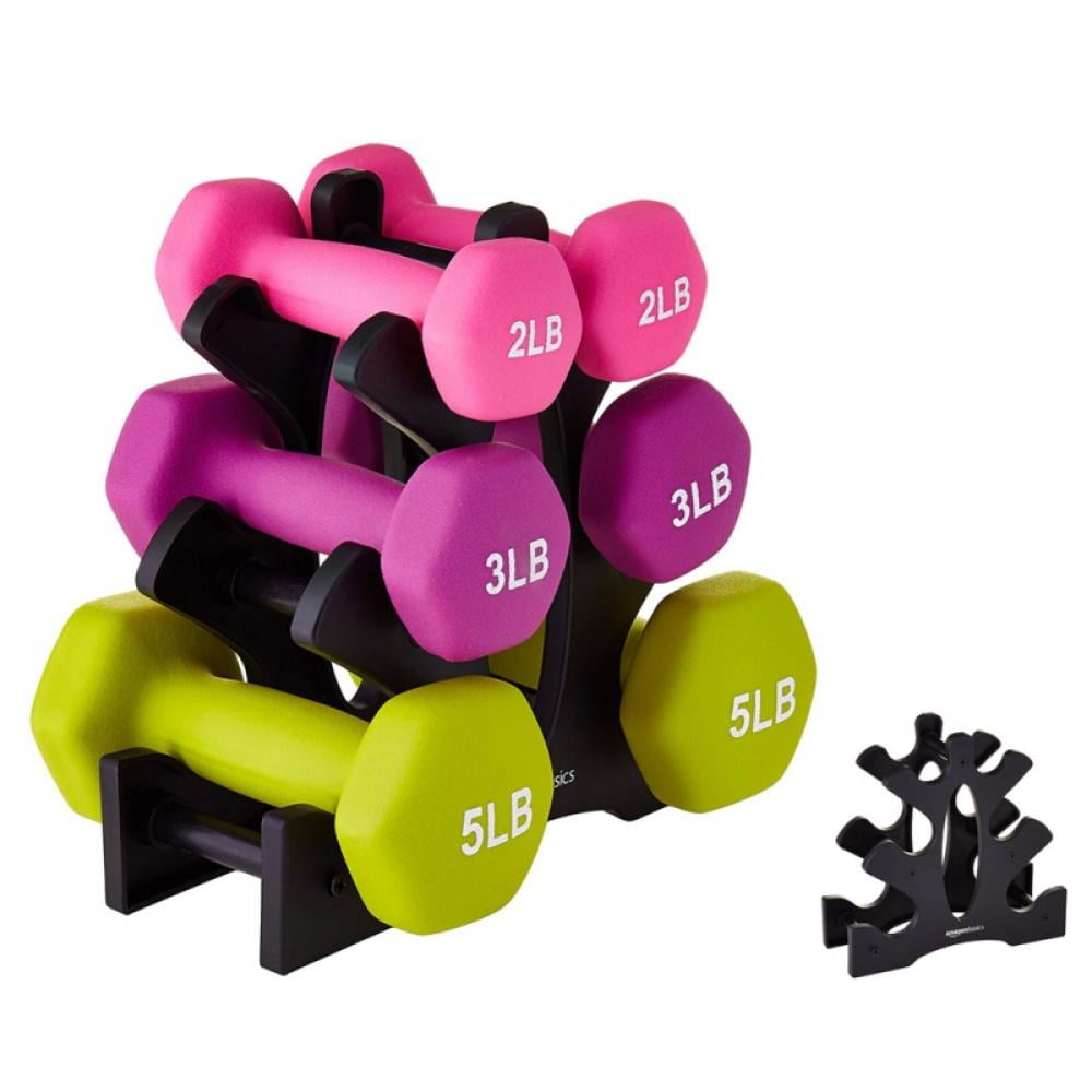 Compact Dumbbell Bracket Free Weight Stand for Home Gym Black IMFUN Dumbbell Rack 