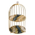 thumbnail image 1 of Cateissary Iron Bird Cage Cosmetic Organizer Bathroom Holder  Rack Dresser Storage Stand Decoración del hogar Río estrella de 2 capas, 1 of 1