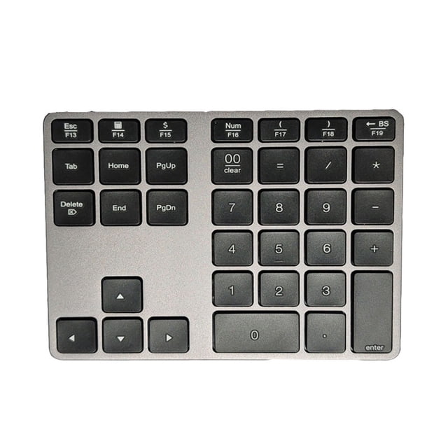 Mini teclado de Metal recargable, teclado numérico Universal para ordenador, 2 en 1, 2,4G, compatible con Bluetooth, ordenadores de 35 teclas Juegos de teclado y mouse para computadora gris hierro