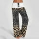 thumbnail image 5 of Gibobby pantalones holgados mujer Pantalones de yoga sueltos con estampado de cintura elástica y tira de bolsillo de cintura alta para mujer Pantalones largos casuales (Caqui, L), 5 of 5