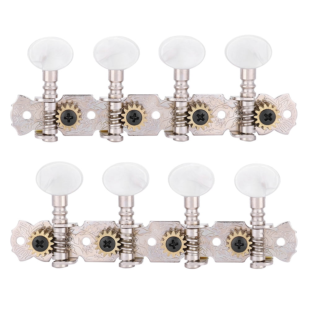 Mavis Laven White + Silver Tuning Pegs, Mandolin Machine Head, For 8 String Mandolin Tuners