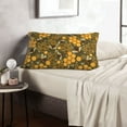 thumbnail image 5 of Plush Throw Pillow Covers, Bees and Honeycombs Pillow Cases with Invisible Zipper, Breathable Microfiber Pillow Cases Standard Size for Sleeping Bedroom Sofa Living Room 16x24, 5 of 5