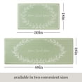 thumbnail image 3 of MARTHA STEWART Bloomfield Home Sweet Home Leaf Frame Kitchen Mat, Comfort Standing Mat, Non-Slip Backing, Water & Stain Resistant, Green, 18"x48", 3 of 6