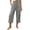 Gray, variant on Women's Cotton Linen Casual Culottes Straight Leg with Pockets Beach Vacation Outings Summer Loose-Fit Pants