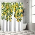 thumbnail image 4 of Lemon Tree Summer Shower Curtain, Yellow Green Shower Curtain Set with Hooks, Spring Summer Waterproof Fabric Shower Curtains for Bathroom Decor, 72x72 Inch Bath Curtain, 4 of 6