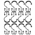 thumbnail image 1 of Bewildely 12 ganchos para cortina de ducha, perchas para cortinas de habitación de Hotel, anillos colgantes para bañera, accesorios para interiores y Accesorios de baño Negro Bewildely HA062211-02B, 1 of 6