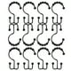 thumbnail image 1 of Moyic Ganchos para cortina de ducha de 12 piezas, colgadores para cortinas de habitación de Hotel, anillos para revestimiento de baño, accesorios Accesorios de baño Negro Moyic HA062211-02B, 1 of 6