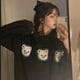 thumbnail image 2 of Pijama de mujer de invierno de franela estilo coreano de manga larga con forro polar grueso y forro polar coral lindo, 2 of 4