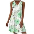thumbnail image 2 of Qiopertar Robe d'Été Décontractée pour Femmes, Col en V Sans Manches, Longue Robe en Solde, Livraison Gratuite à Moins de 5$, jusqu'à 90 % de Réduction, 2 of 5