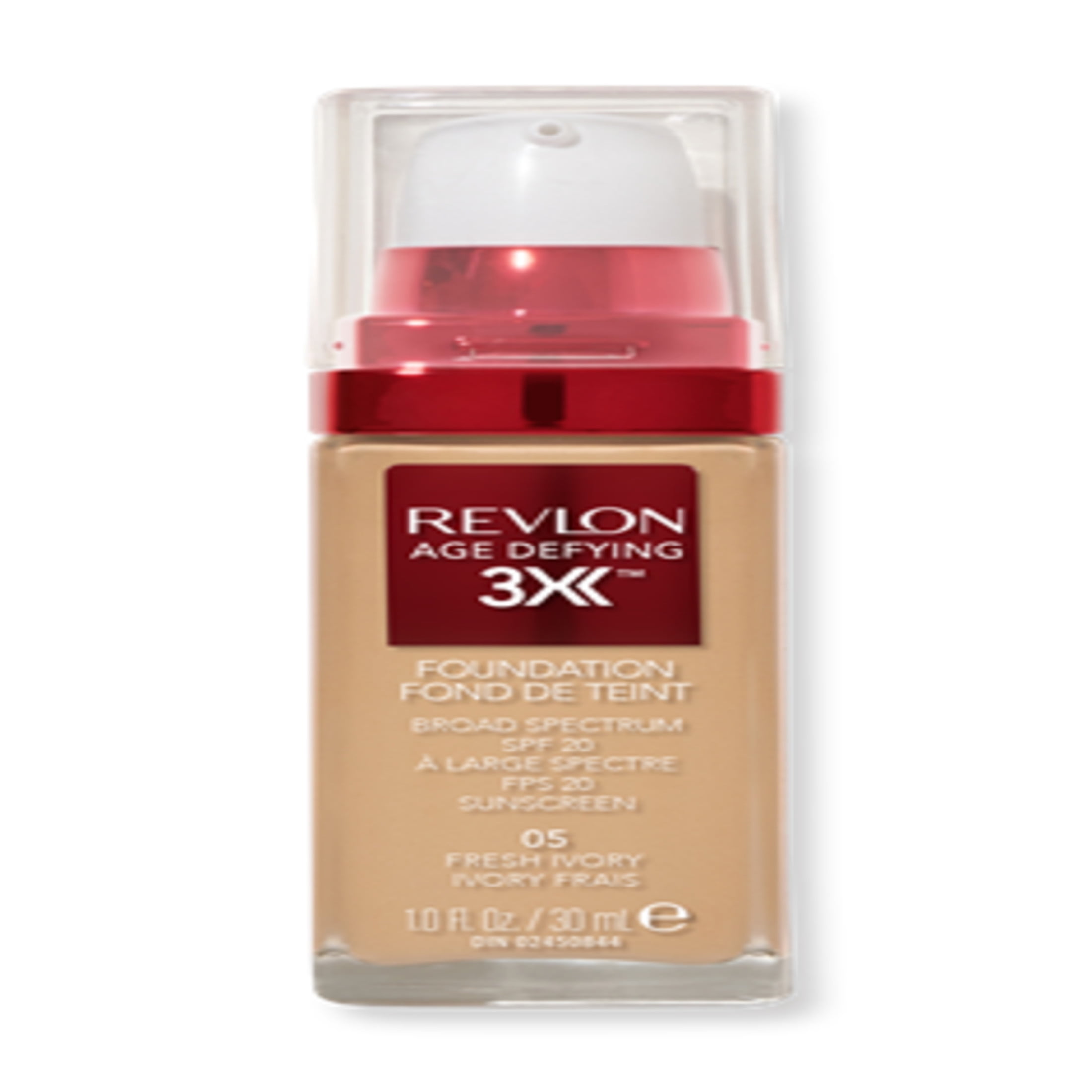 (3 pack) Revlon Age Defying 3X Cream Foundation Makeup, SPF 20, Fresh Ivory, 1 fl oz