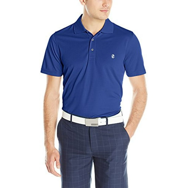 IZOD Men's Performance Golf Grid Short Sleeve Stretch Polo Shirt 