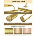 thumbnail image 2 of Luz para cuadros EZVALO de 16" recargable con batería y control remoto, color dorado, 2 of 8