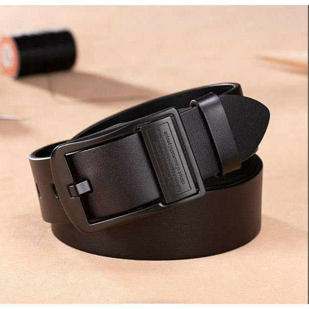 Cinturón de hombre para negocios y ocio Cinturón con hebilla de alfiler para hombres jóvenes Cinturón creativo, Opciones de longitud versátiles