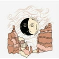 thumbnail image 2 of Celestial Tropics Canyon Adult White Crew Neck Long Sleeve Tee-Large, 2 of 3