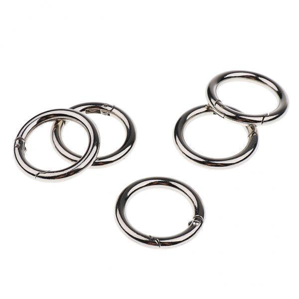 5 Pcs circle round carabiner hook keyring buckle 25mm snap clips keychain new*H2 