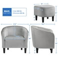 thumbnail image 5 of Yaheetech Contemporary Club Chair and Ottoman Set for Living Room, Gray, 5 of 8