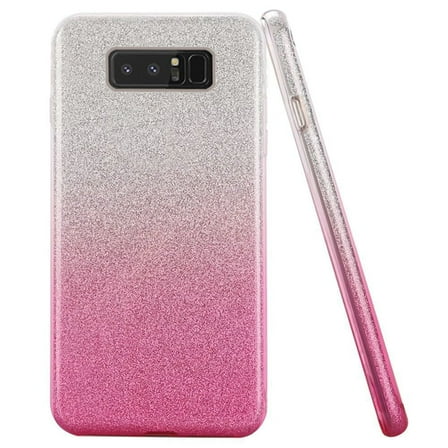 GSA Gradient Glitter Candy Case for Samsung Galaxy Note 8 - Hot Pink