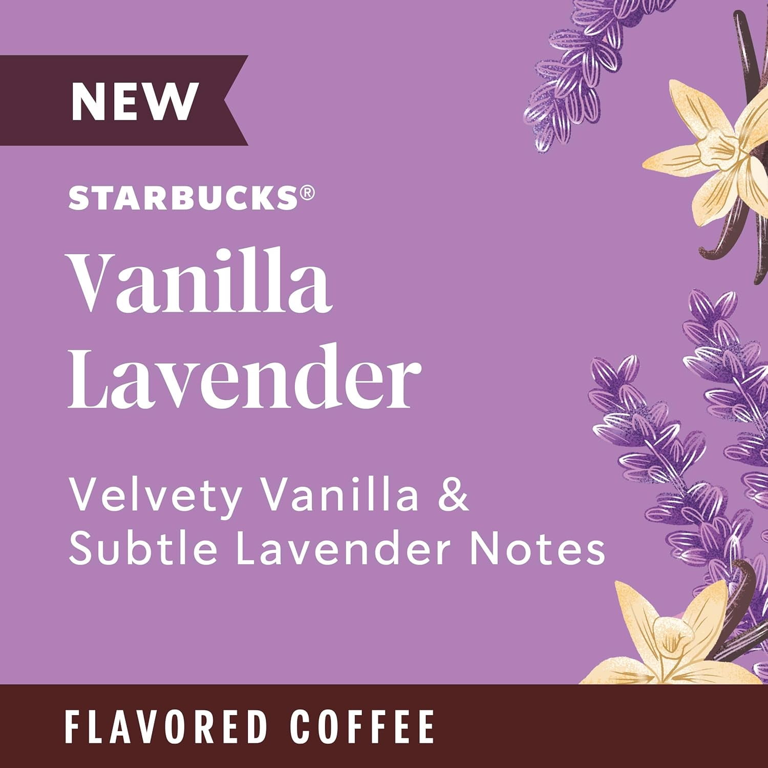 (2 Pack) Starbucks Vanilla Lavender, Ground Coffee, Dark Roast, 11 oz Limited Edition