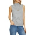 thumbnail image 5 of Cizayoi Women' Sleeveless Mock Neck Tops Sweater Knit Turtleneck Vest, 5 of 6