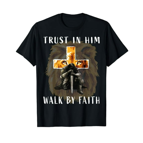 Trust Walk by Faith Christian Religious Sayings Graphic Men T-Shirt