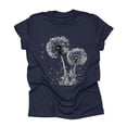 thumbnail image 2 of NAMTYQX Womens Graphic T Shirts Cool Short Sleeve Print Plus Size Print Loose Fit Hip Lightweight Crewneck Womens Tops Dark Blue Size M, 2 of 4