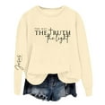 thumbnail image 2 of Christian Sweatshirts for Women 2025 The Way The Truth The Light Jesus Sweatshirt Crewneck Pullover Tops, 2 of 4