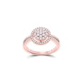 thumbnail image 1 of FB Jewels 10kt Rose Gold Womens Round Diamond Circle Cluster Ring 1/2 Cttw Size 6.5, 1 of 4