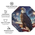 thumbnail image 3 of Naloa Night Sky Bald Eagle Leather Coasters for Drinks, Durable Drink Coasters 4 Set for Tabletop Protection, Luxurious Home Décor and Housewarming Gift ( {designName})Octagon, 3 of 6