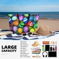 thumbnail image 5 of Honeii Colorful Easter Eggs1 for Tote Bag with Adjustable Strap,Beach Bag, Waterproof Sandproof Beach Tote Bag, Large Capacity Foldable Beach Bags, 5 of 7