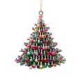 thumbnail image 2 of Christmas Tree Birth Acrylic 2D Pendant Christmas Pendant Christmas Tree Shape Doll Pendant Christmas Acrylic Pendant Year Pendant Features: Christmas Lamps for Cars 12 Days of Christmas Towel Stained, 2 of 2