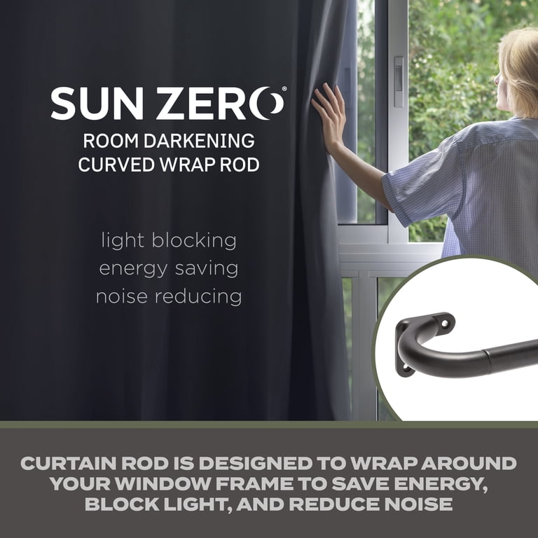 Curved Blackout Wrap Curtain Rod 22-62 Inches photo 2
