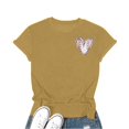 thumbnail image 5 of Yellow Womens Tops Spring/summer Baseball Print Loose T Shirt Short Sleeve Top Shirts for Women, 5 of 6