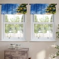 thumbnail image 2 of LALILO Kitchen Curtain Valance Christmas Tree Tree With Rod Pocket Window Curtain 52"x 18" Set of 2, 2 of 5