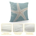 thumbnail image 4 of ONETECH  Green Starfish Sea Star Vintage Pastel Sea Foam Blue Fish Decorative Pillow Case Throw Pillow Covers Waist Lumbar Throw Pillow Cases Cushion Cover Rectangular, 4 of 5