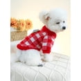 thumbnail image 4 of 1pc Soft And Comfortable Pet Clothes, Dog/Cat Clothing, Flower Patterned Sweater, Keep Your Beloved Pet Warm, 4 of 5