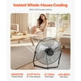 thumbnail image 2 of KFFKFF 20-Inch Industrial Floor Fan with Adjustable Tilt, 3-Speed Settings, High Airflow of 4800 CFM, Durable Metal Design for Versatile Use in Homes, Gyms, Offices, Garages, and Commercial Spaces, 2 of 9