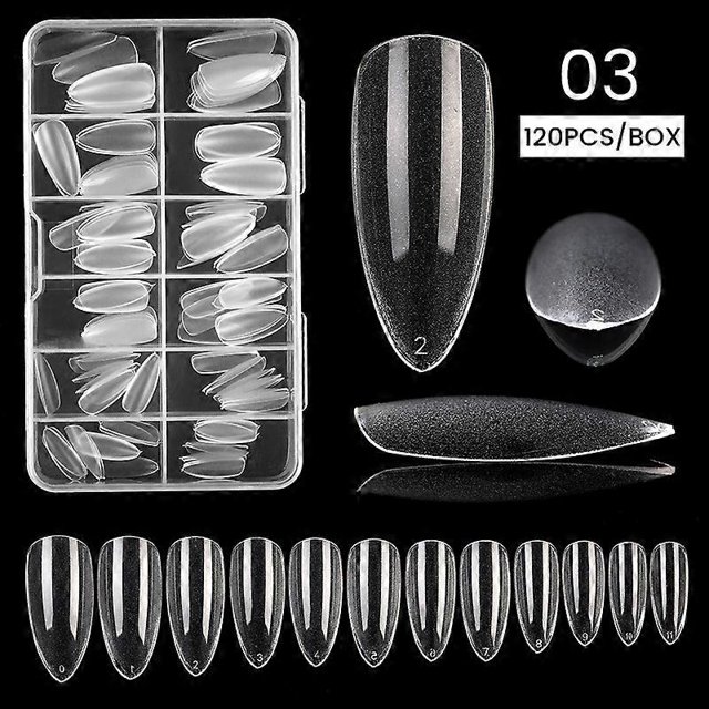 120 puntas de uñas postizas completas, moldes de construcción rápida, formas duales, extensión de uñas, arte de uñas, extensión UV, herramientas fáciles de encontrar