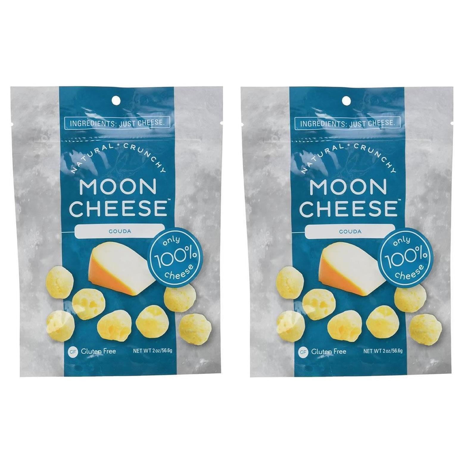 Moon Cheese Crunchy Gouda 2PK Gluten-Free 100% Natural Protein Snack Calcium 00502 by Moon Cheese
