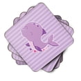thumbnail image 2 of Purple Dolphin Foam Coaster Set of 4 Purple, 2 of 3