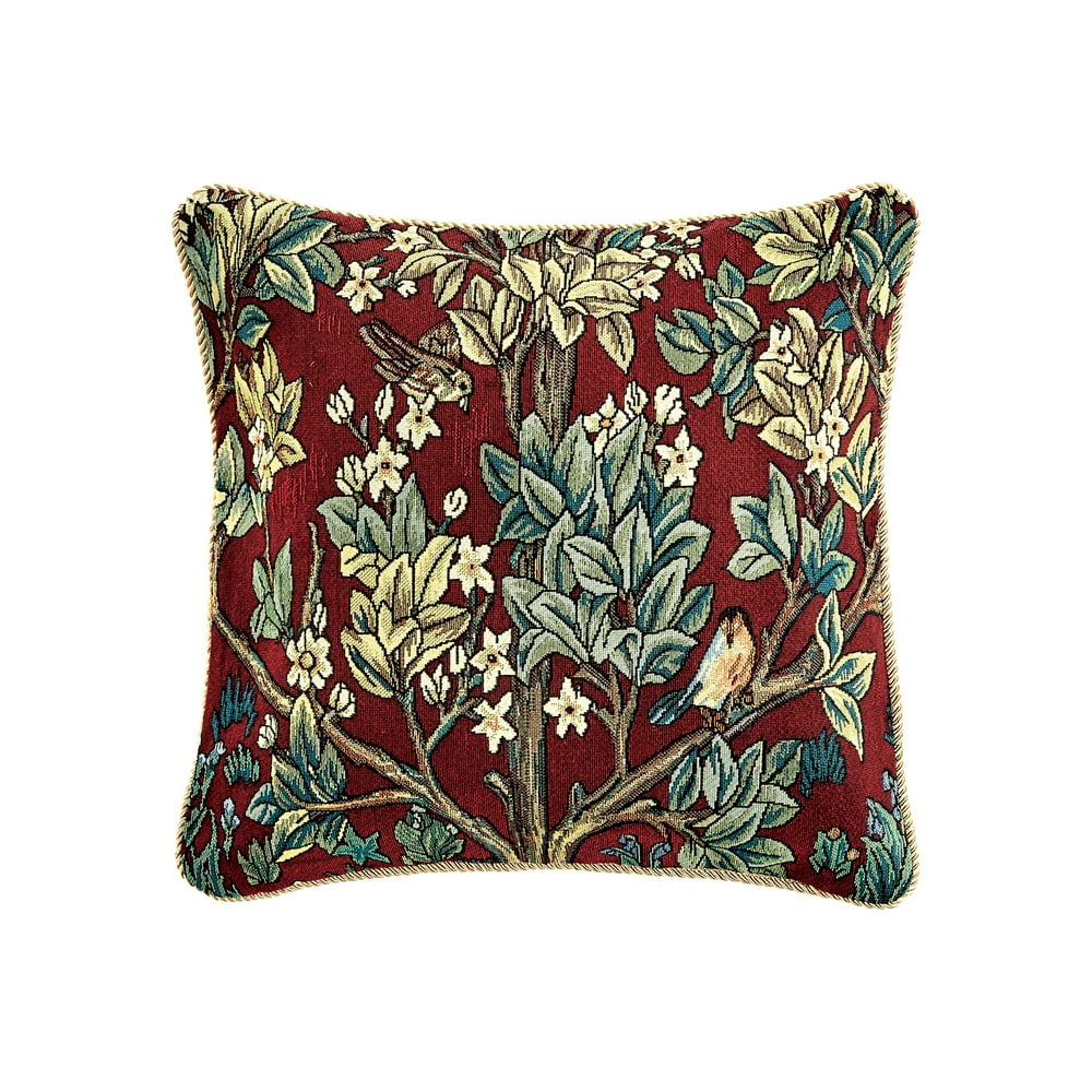 William Morris Tree of Life Tapestry Throw Pillow Cover & Pillow Insert