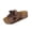 Slipper - Brown, variant on Samdudou Womens Sandals Summer Casual Slip On Open Toe Shoes Lace Up Sneaker Slides with Side Cutouts Chunky Sole Outdoor Walking Footwear for Ladies Vacation