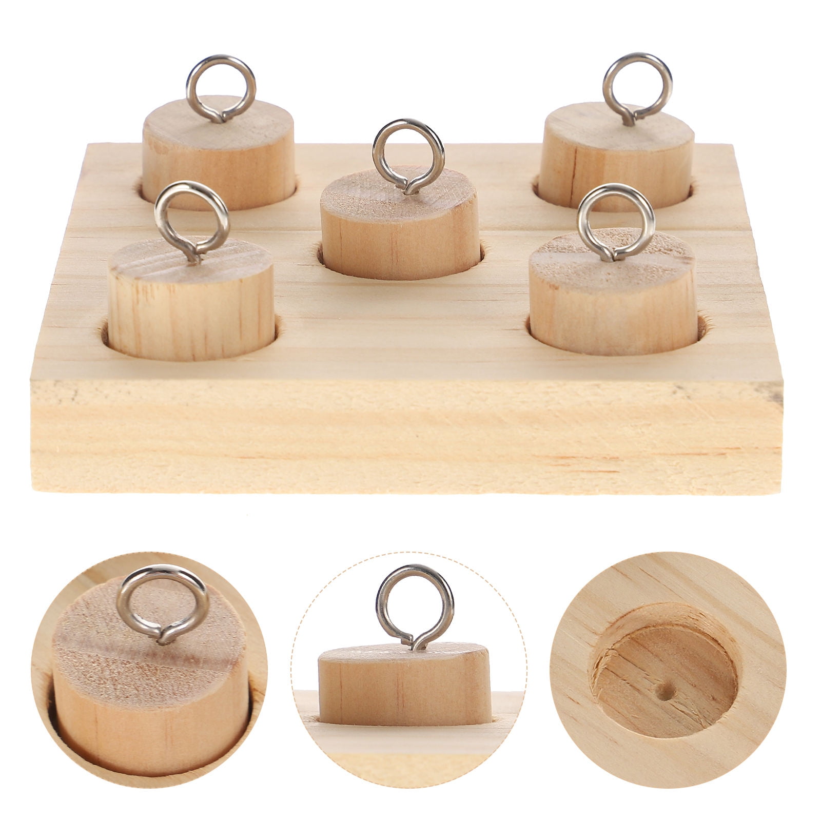 FOMIYES Parrots Chewing Supply Wood Cockatiel Toy Khaki Teeth grinding 1Pack