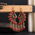 thumbnail image 5 of QIQUWOHUL Retro National Wind Earrings European And American Fashion Bohemian Color Resin Rhinestone Earrings Female, 5 of 5