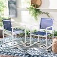 thumbnail image 2 of Safavieh Neval Stackable Patio Chair in Navy and White (Set of 2), 2 of 11