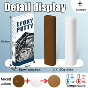 Epoxy Putty, 200g Epoxy Wood Filler, 2 Part Epoxy Metal Putty, Plastic, Glass, Ceramic Sink Crack Repair for Fast Repair and Bonding, Heat Resistant & Waterproof (Brown)