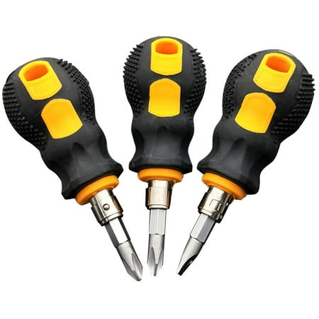 

3pcs Mini Screwdrivers Flat Head Phillips Screwdriver Short Disassembly Tools